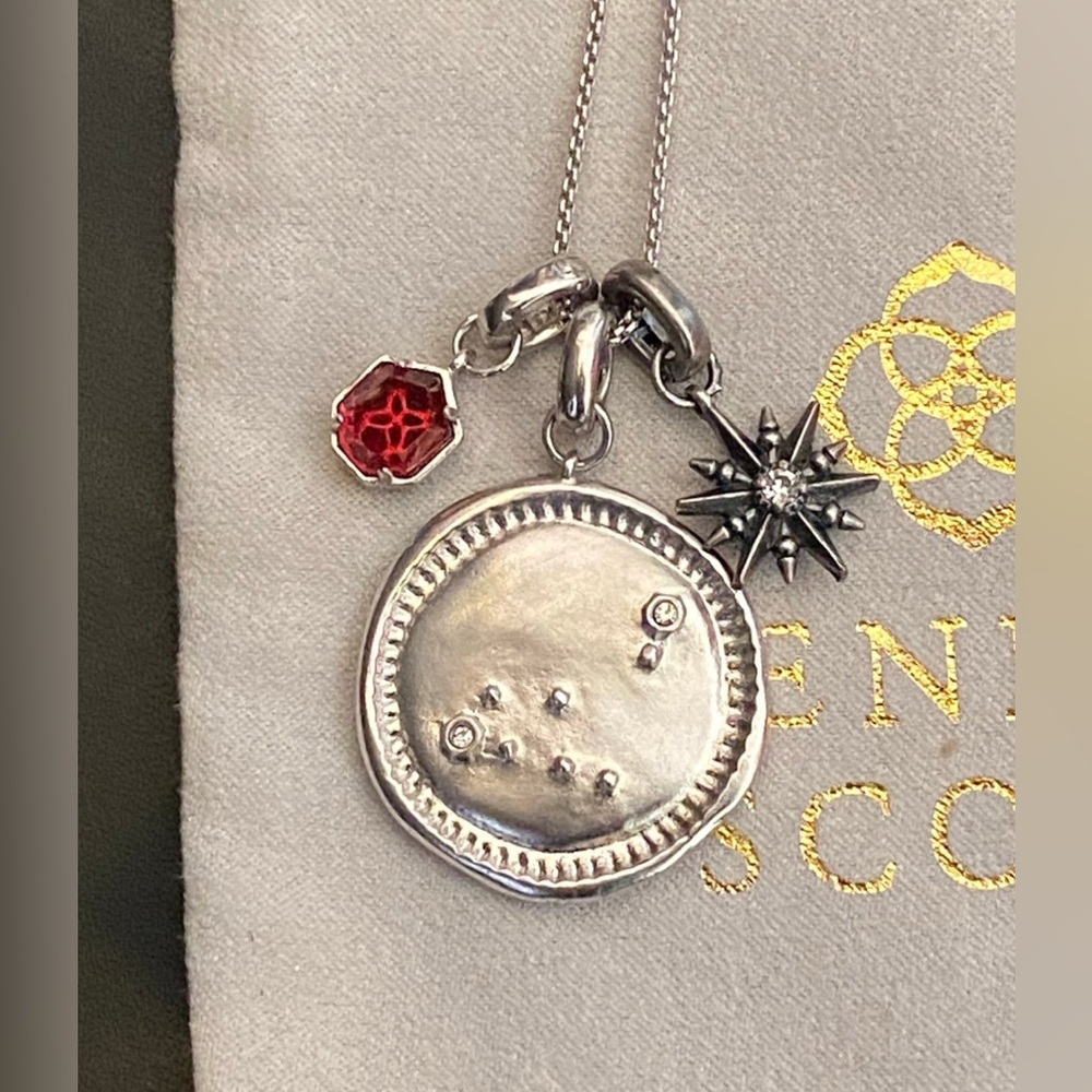New Kendra Scott January  “Capricorn" Zodiac Coin Pendant necklace